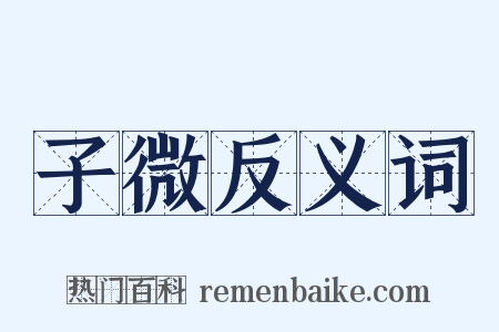 子微反义词是什么意思的图片